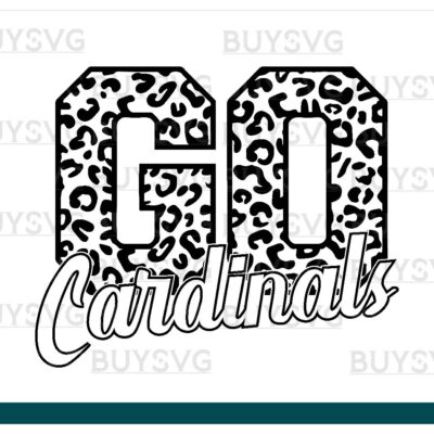 Cardinals SVG PNG Digital file Download Black Go Leopard