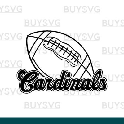 Cardinals SVG PNG Digital file Download FOOTBALL LINNED