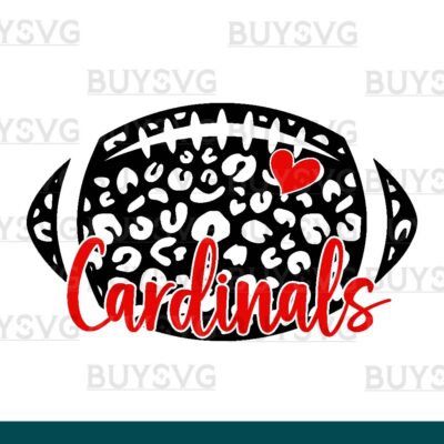 Cardinals SVG PNG Digital file Download LEOPARD FOOTBALL