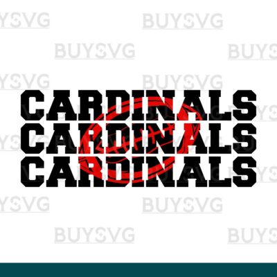 Cardinals SVG PNG Digital file Download Stack 3 Football 1
