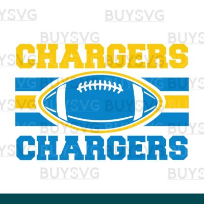 Chargers SVG PNG Digital file Download 2 STACK FOOTBALL