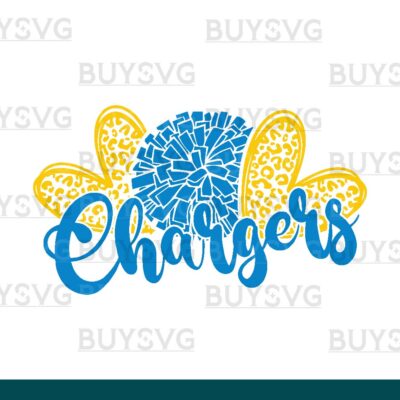 Chargers SVG PNG Digital file Download HEART POMPOM HEART
