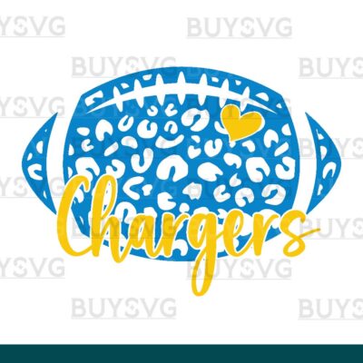 Chargers SVG PNG Digital file Download LEOPARD FOOTBALL