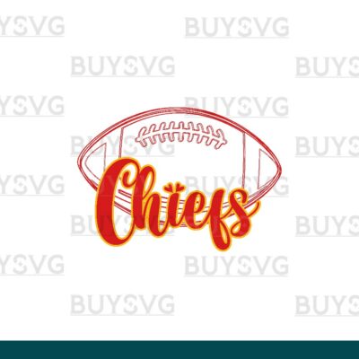 Chiefs SVG PNG Digital file Download football lower outlined