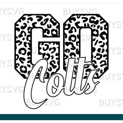 Colts SVG PNG Digital file Download Black Go Leopard