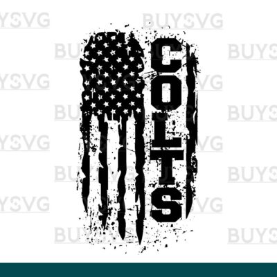 Colts SVG PNG Digital file Download FLAG 3