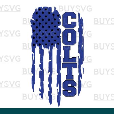 Colts SVG PNG Digital file Download FLAG 4