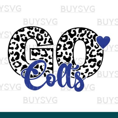 Colts SVG PNG Digital file Download LEOPARD CIRCLE GO