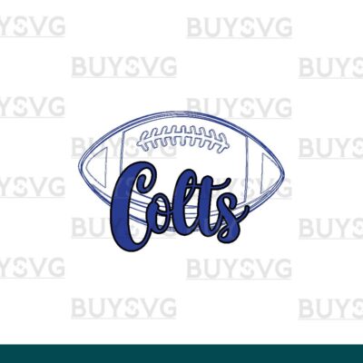 Colts SVG PNG Digital file Download football lower outlined