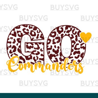 Commanders SVG PNG Digital file Download LEOPARD CIRCLE GO