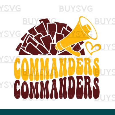 Commanders SVG PNG Digital file Download POMPOM CHEER