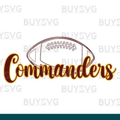 Commanders SVG PNG Digital file Download football lower outlined