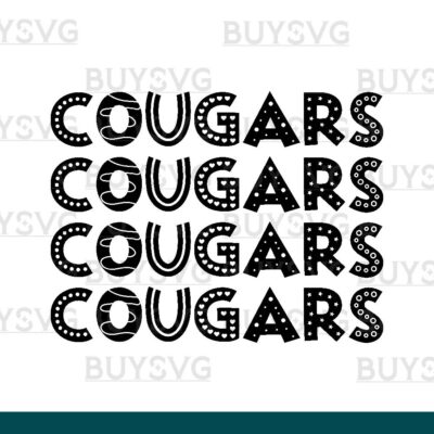 Cougars SVG PNG Digital file Download 4 DOODLE STACK