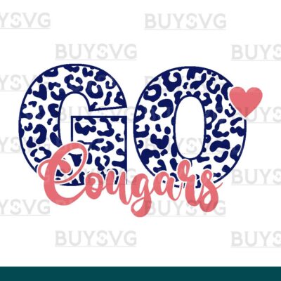 Cougars SVG PNG Digital file Download LEOPARD CIRCLE GO