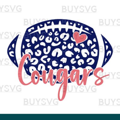 Cougars SVG PNG Digital file Download LEOPARD FOOTBALL