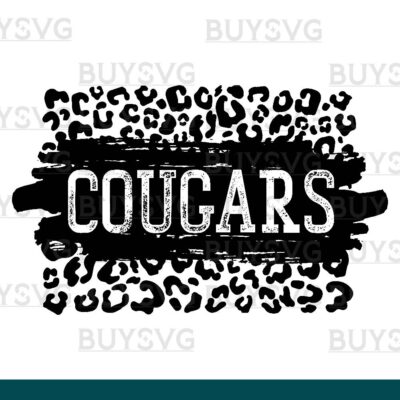 Cougars SVG PNG Digital file Download LEOPARD PATCH
