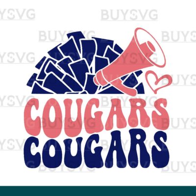 Cougars SVG PNG Digital file Download POMPOM CHEER