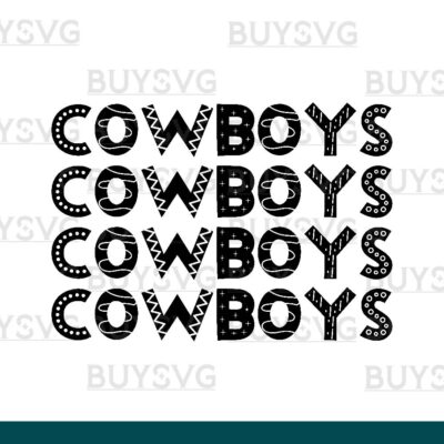 Cowboys SVG PNG Digital file Download 4 DOODLE STACK