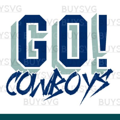 Cowboys SVG PNG Digital file Download GO Cheering 2