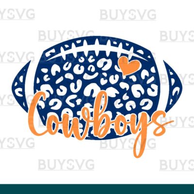 Cowboys SVG PNG Digital file Download LEOPARD FOOTBALL