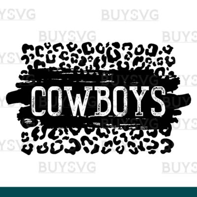 Cowboys SVG PNG Digital file Download LEOPARD PATCH
