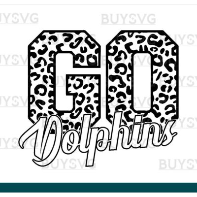 Dolphins SVG PNG Digital file Download Black Go Leopard