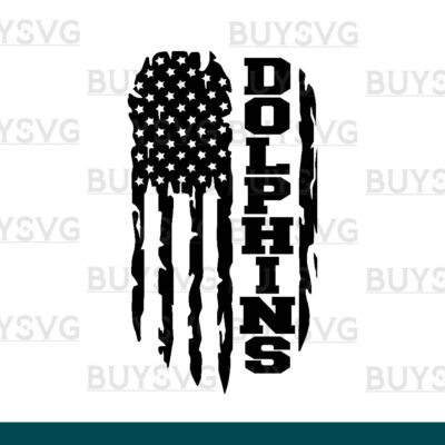 Dolphins SVG PNG Digital file Download FLAG 2