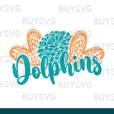 Dolphins SVG PNG Digital file Download HEART POMPOM HEART