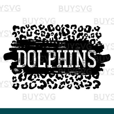 Dolphins SVG PNG Digital file Download LEOPARD PATCH