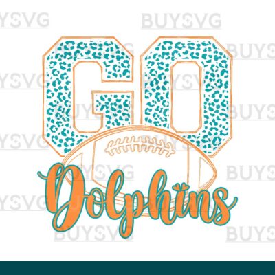 Dolphins SVG PNG Digital file Download go football lower outlined