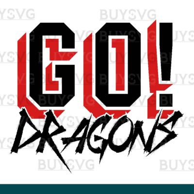 Dragons SVG PNG Digital file Download GO Cheering 2