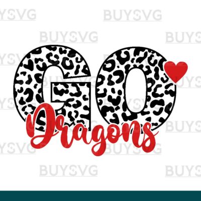 Dragons SVG PNG Digital file Download LEOPARD CIRCLE GO