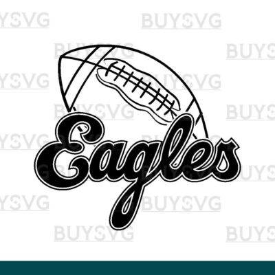 Eagles SVG PNG Digital file Download FOOTBALL LINNED