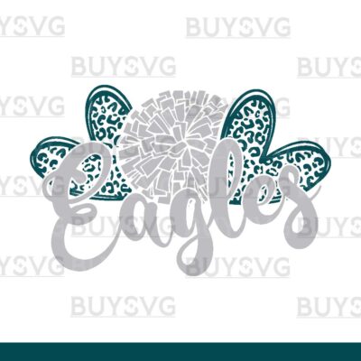 Eagles SVG PNG Digital file Download HEART POMPOM HEART