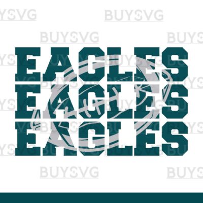 Eagles SVG PNG Digital file Download Stack 3 Football 1