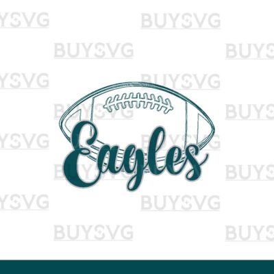 Eagles SVG PNG Digital file Download football lower outlined