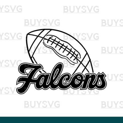 Falcons SVG PNG Digital file Download FOOTBALL LINNED