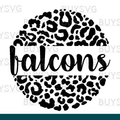Falcons SVG PNG Digital file Download LEOPARD CIRCLE