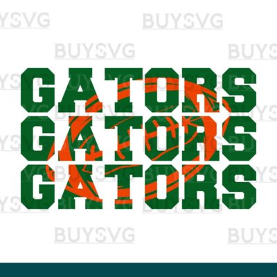 Gators SVG PNG Digital file Download Stack 3 Football 1