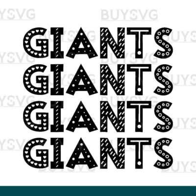 Giants SVG PNG Digital file Download 4 DOODLE STACK