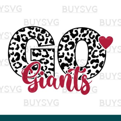 Giants SVG PNG Digital file Download LEOPARD CIRCLE GO