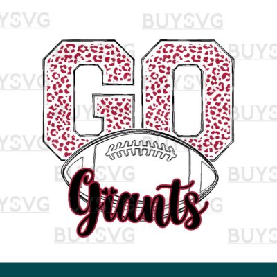 Giants SVG PNG Digital file Download go football lower outlined