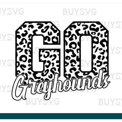Greyhounds SVG PNG Digital file Download Black Go Leopard