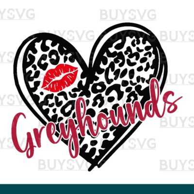 Greyhounds SVG PNG Digital file Download LEOPARD HEART LIPS