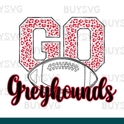 Greyhounds SVG PNG Digital file Download go football lower outlined