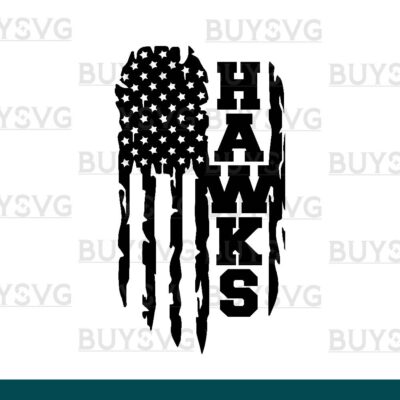 Hawks SVG PNG Digital file Download FLAG 2