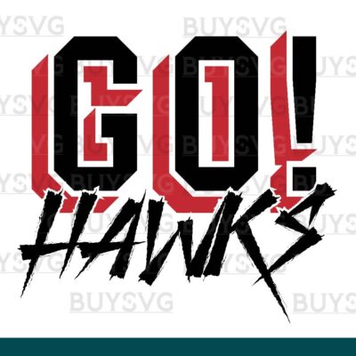 Hawks SVG PNG Digital file Download GO Cheering 2