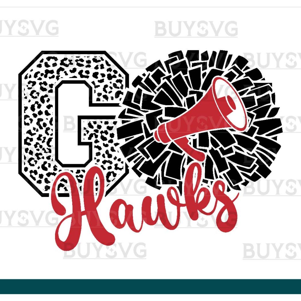 Hawks SVG PNG Digital file Download POMPOM GO
