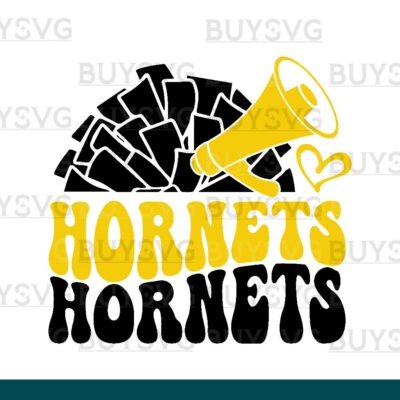 Hornets SVG PNG Digital file Download POMPOM CHEER