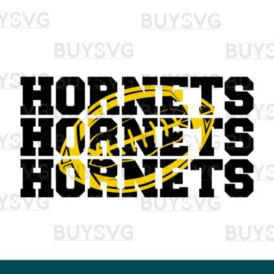 Hornets SVG PNG Digital file Download Stack 3 Football 1